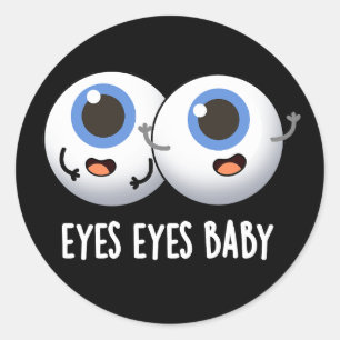 Eyes Eyes Baby Funny Ice Eyeballs Pub Runder Aufkleber