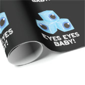 Eyes Eyes Baby Funny Ice Eyeballs Puff Dark BG Geschenkpapier (Rolleneckpunkt)