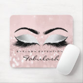 Eyes Glitzer Branding Beauty Studio Lash Grau Pink Mousepad (Mit Mouse)