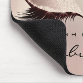 Eyes Glitzer Branding Beauty Studio Lash Rose Rosa Mousepad (Ecke)