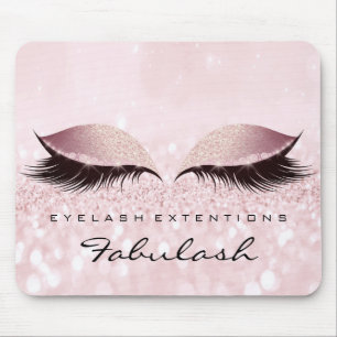 Eyes Glitzer Branding Beauty Studio Lashes Pink Mousepad