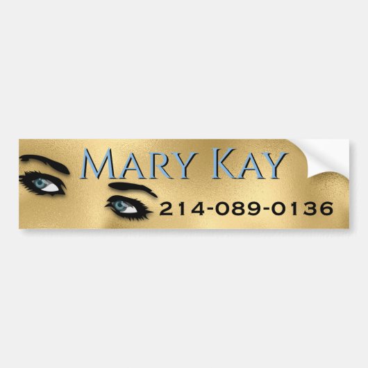 Eyes Gold Makeup Autoaufkleber (Vorne)