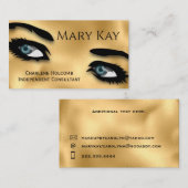 Eyes Gold Makeup Business Card Visitenkarte (Vorne/Hinten)