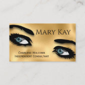 Eyes Gold Makeup Business Card Visitenkarte (Vorderseite)