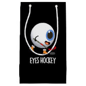 Eyes Hockey Funny Ice Hockey Sport Pub Dark BG Kleine Geschenktüte (Vorderseite)