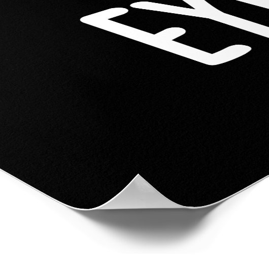 Eyes Hockey Funny Ice Hockey Sport Pub Dark BG Poster (Ecke)