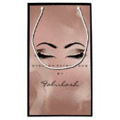Eyes Lashes Blush Makeup Artist Rose Black Kleine Geschenktüte (Rückseite)