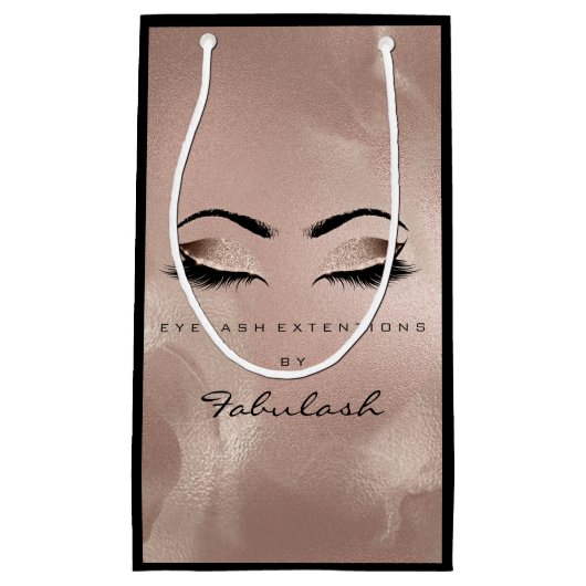 Eyes Lashes Blush Makeup Artist Rose Black Kleine Geschenktüte (Vorderseite)