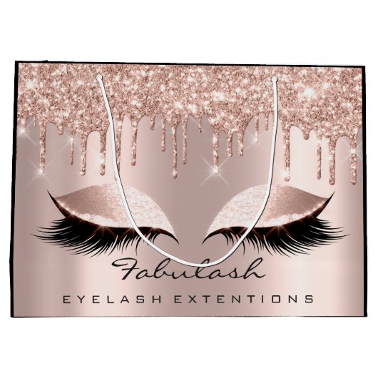 Eyes Lashes Funkelnd Tropfen Makeup Beauty Bridal Große Geschenktüte (Rückseite)