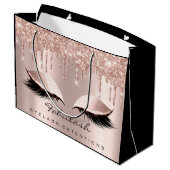 Eyes Lashes Funkelnd Tropfen Makeup Beauty Bridal Große Geschenktüte (Rückseite Schrägansicht)