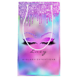 Eyes Lashes Makeup Bridal Name Glitzer Holograph Kleine Geschenktüte