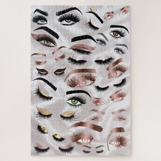 Eyes Lashes Wink Eyes Make-Up Künstler Puzzle (Vertikal)