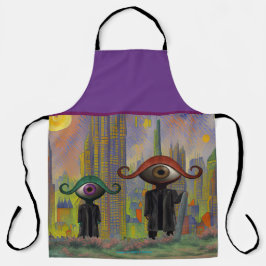 Eyes leaving the city on foot schürze