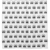 Eyes Looking Sideways Starring Eyes Emoji Pattern Duschvorhang (Vorderseite)