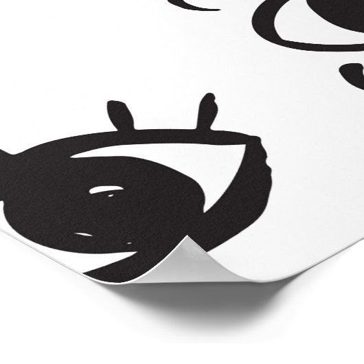 Eyes Motif: Trendy Vintages Muster Poster (Ecke)