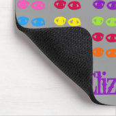 Eyes Neon Rainbow Monogram Name Pattern Mousepad (Ecke)