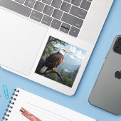 Eyes Of The Sky - Square Vinyl Aufkleber (Laptop mit iPhone)