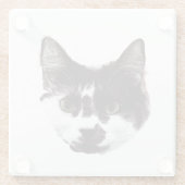 Eyes on Your Drink | Cat Face Glasuntersetzer (Rückseite)