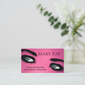 Eyes Pink Makeup Business Card Visitenkarte (Stehend Vorderseite)