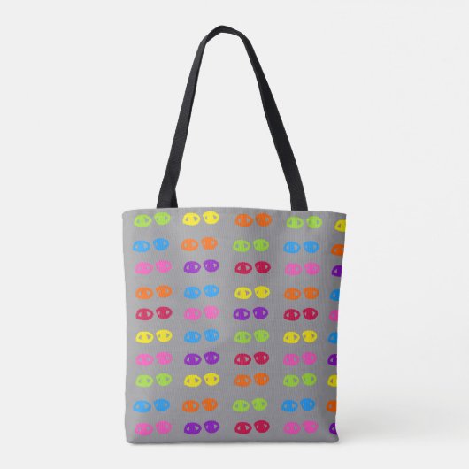 Eyes Rainbow Pattern Bright Tasche (Rückseite)