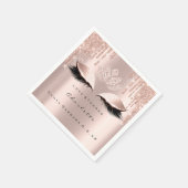 Eyes Rose Gold Glitzer Tropfen Park Diamond Lotus Serviette (Ecke)