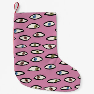 Eyes seamless pattern, background with hand drawn kleiner weihnachtsstrumpf