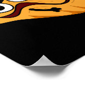 Eyes ter Funny Oyster Pun Dark BG Poster (Ecke)