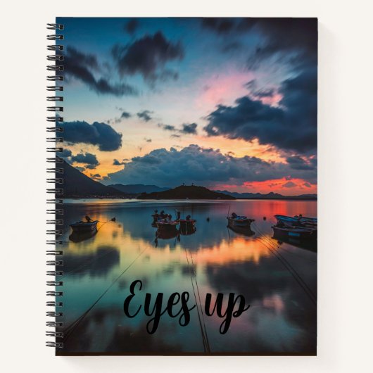 Eyes Up Inspirierend | Sunset Reflection Journal Notizblock (Vorderseite)