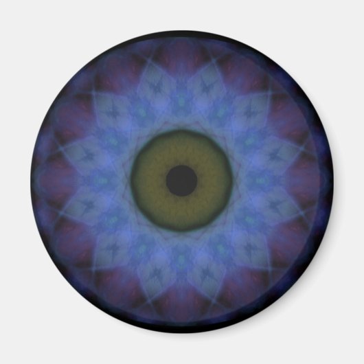 Eyesore Violet Blue Evil Eye Magnet (Vorne)