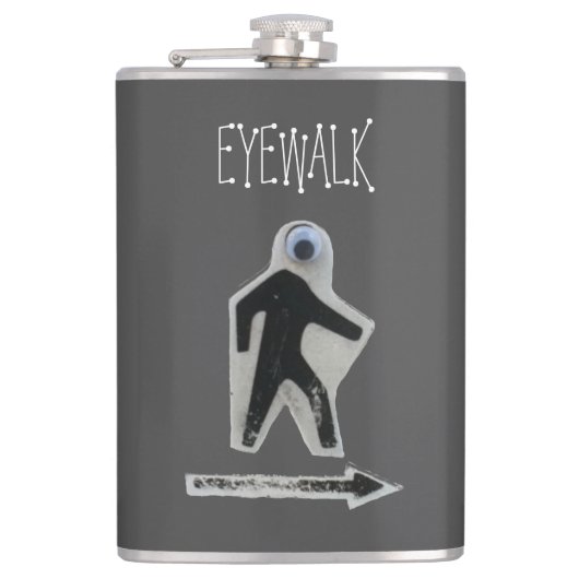 EyeWalk Vinyl Wrapped Flask Flachmann (Vorderseite)