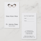 Eyewear-Gläser Terminkarte (Vorne/Hinten)
