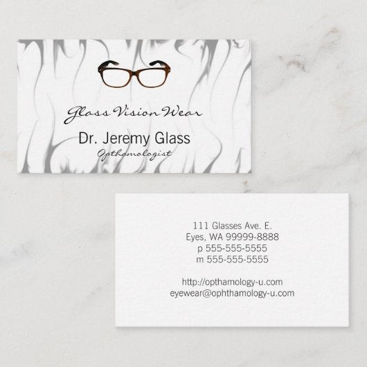 Eyewear-Gläser Visitenkarte (Vorne/Hinten)