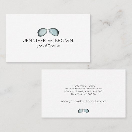 Eyewear Specialist EyeGlasses Spektakel Retro Visitenkarte (Vorne/Hinten)