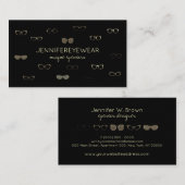 Eyewear Specialist Optisches Geschäft Gold Sonnenb Visitenkarte (Vorne/Hinten)