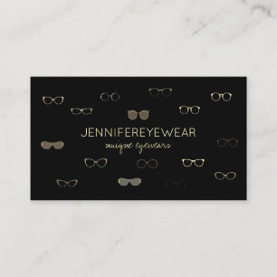 Eyewear Specialist Optisches Geschäft Gold Sonnenb Visitenkarte