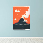 Eyjafjallajökull Volcano Travel Poster Leinwanddruck (Insitu (Holzboden))