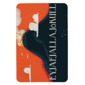 Eyjafjallajökull Volcano Travel Poster Magnet (Vertikal)