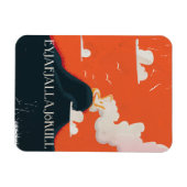 Eyjafjallajökull Volcano Travel Poster Magnet (Horizontal)