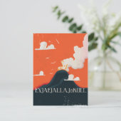 Eyjafjallajökull Volcano Travel Poster Postkarte (Stehend Vorderseite)