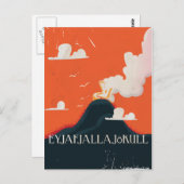 Eyjafjallajökull Volcano Travel Poster Postkarte (Vorne/Hinten)