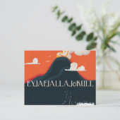 Eyjafjallajökull Volcano Travel Poster Postkarte (Stehend Vorderseite)