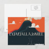 Eyjafjallajökull Volcano Travel Poster Postkarte (Vorne/Hinten)