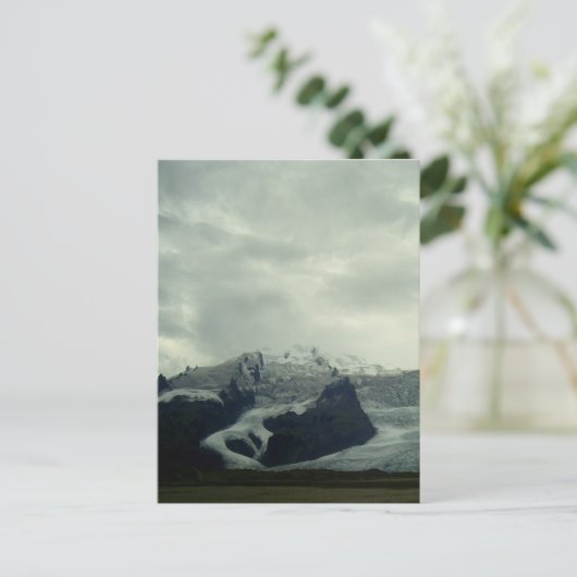 Eyjafjallajokull Vulcano with Glacier postcard Postkarte (Stehend Vorderseite)