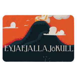 Eyjafjallajökull Vulkan Reiseplakat Magnet