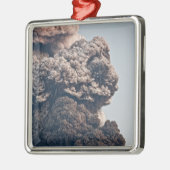 Eyjafjalljokull vulkanische Eruption Silbernes Ornament (Links)