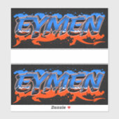 Eymen Vorname Name Graffiti Aufkleber Sticker (Blatt)