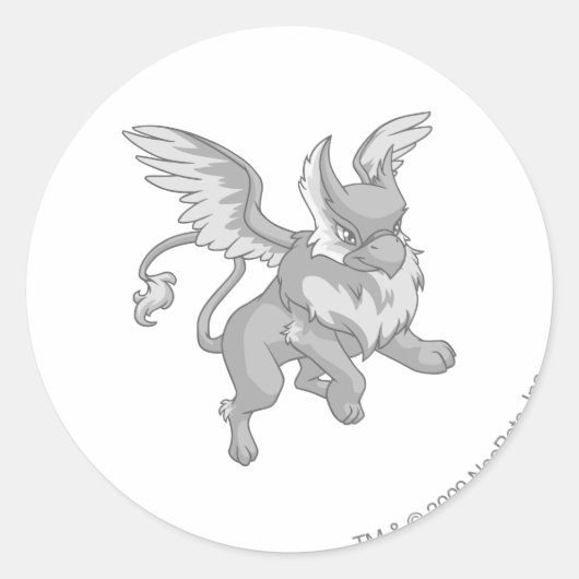 Eyrie Silver Runder Aufkleber (Vorderseite)