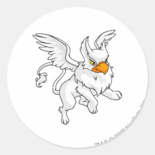 Eyrie White Runder Aufkleber