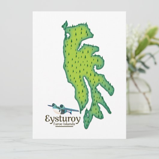 Eysturoy Färöer Reiseplan (Stehend Vorderseite)
