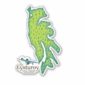 Eysturoy Färöer Reiseplan Aufkleber (Vorderseite)